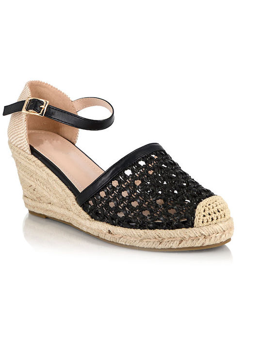 Malesa Women's Platform Espadrilles Black