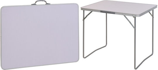 Campus Table Aluminum for Camping Foldable in Case 80x60x66.5cm White