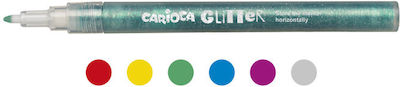 Carioca Glitter Drawing Markers Set 6 Colors 42190