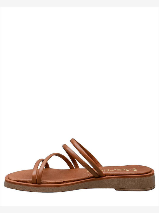 Women's Flat Sandals MARILA 1-748-23111-29 TABAC CAFE