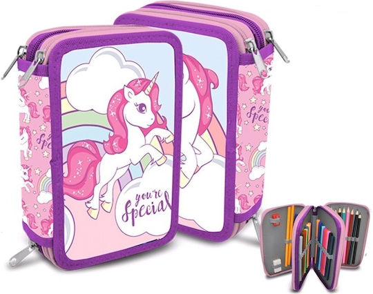 Kids Licensing You re Special Pencil Case with 3 Compartments Pink