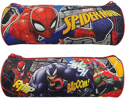 Spiderman Pencil Case Barrel with 1 Compartment Multicolored