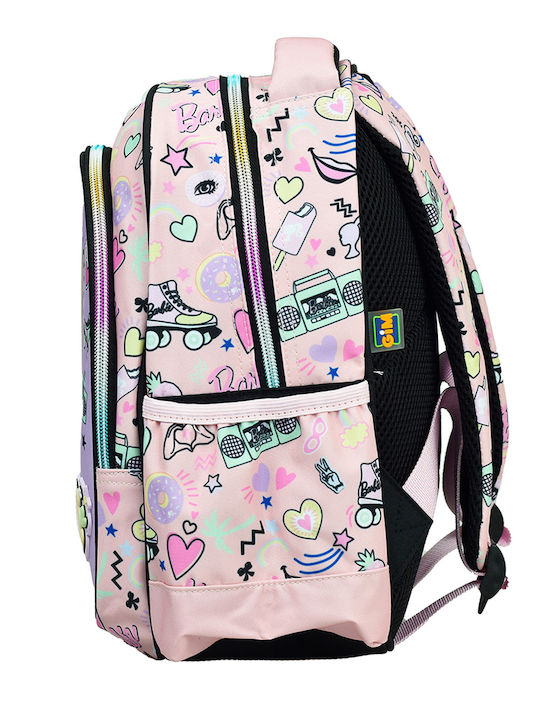 Gim Barbie Power School Backpack For Elementary With Water Bottle Holder Pink 12 Litre 25 x 15 x 30cm