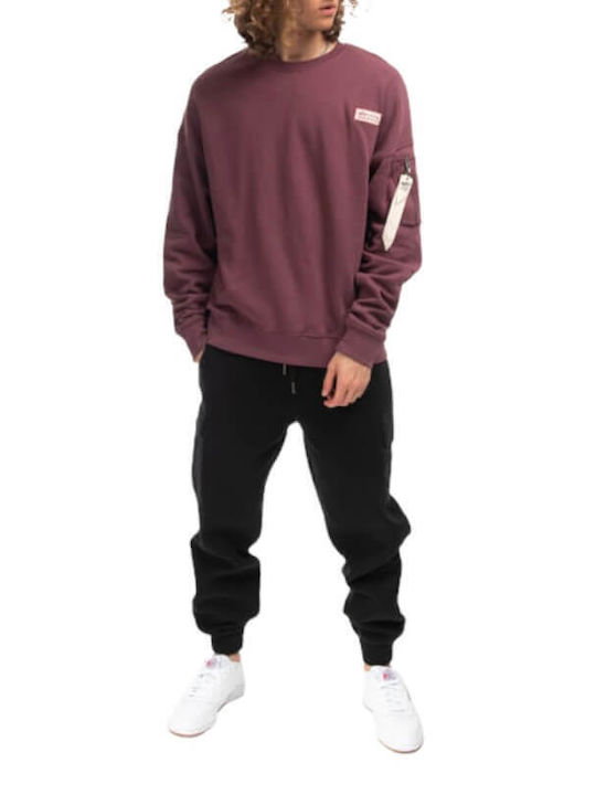 Alpha Industries Men's Sweatshirt Burgundy