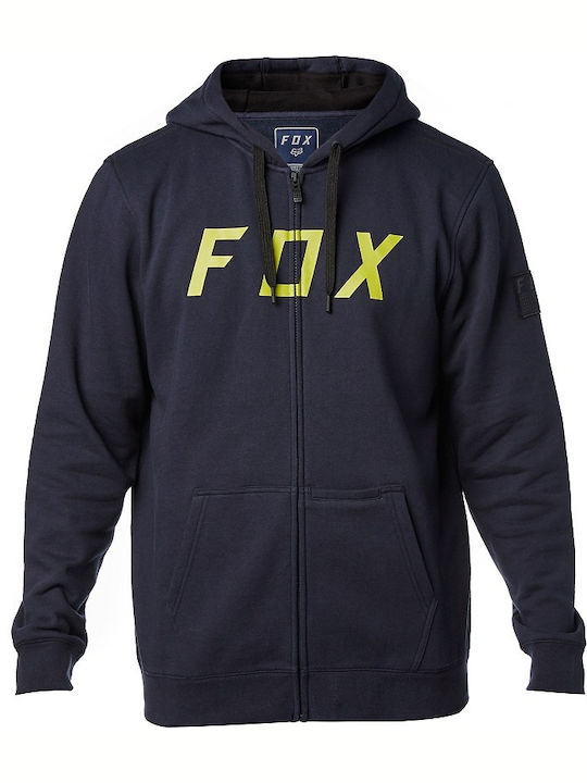 Fox DISTRICT 2 Herren Sweatshirt Jacke mit Kapuze und Taschen Marineblau