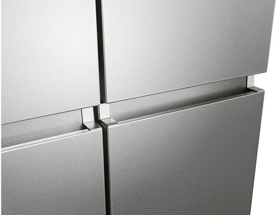 Hisense Ψυγείο Ντουλάπα 609lt NoFrost Υ178.5xΠ91.2xΒ72.5εκ. Inox RQ758N4SBSE