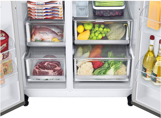 LG Ψυγείο Ντουλάπα 635lt Total NoFrost Υ179xΠ91.3xΒ73.5εκ. Inox GSXV91MBAE
