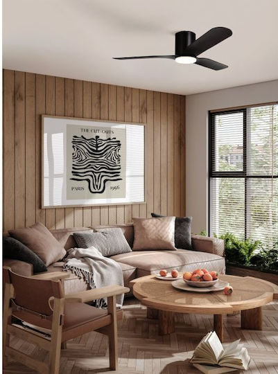 Eglo Kawana Ventilator De Tavan 132cm Cu Lentile De Mărire Negru