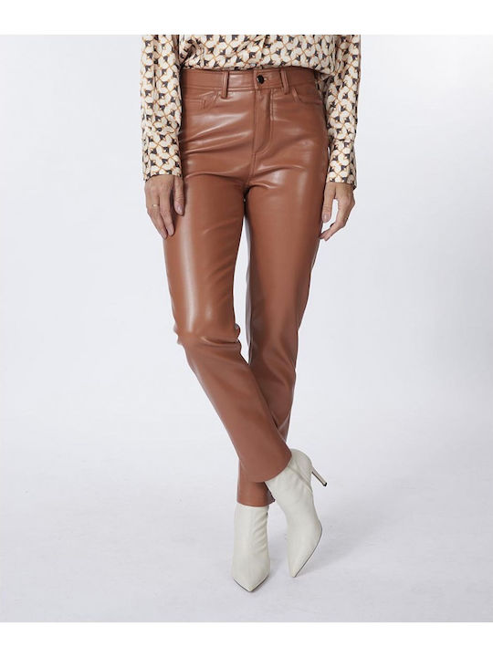 Women's Fabric Trousers Brown