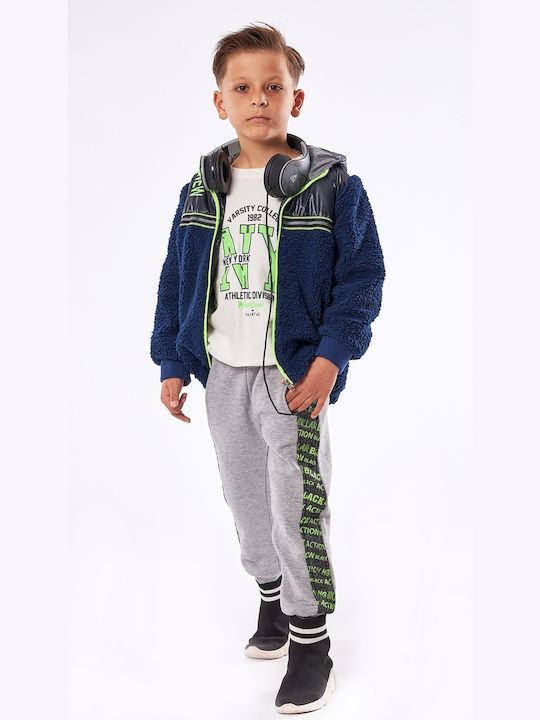 Hashtag Kids Set with Pants & Jacket Winter 3pcs Blue