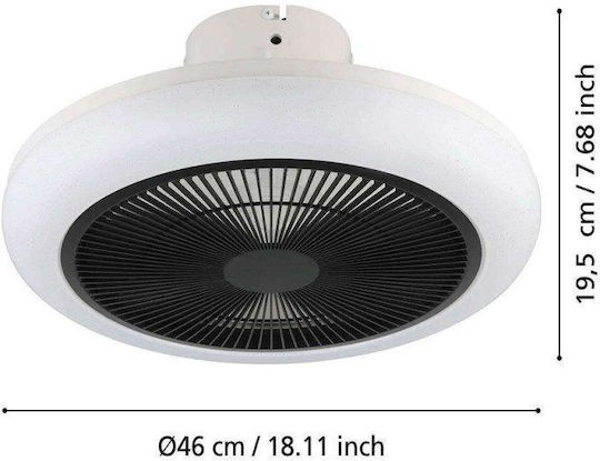 Eglo Kostrena Πλαφονιέρα 45.5cm με Φως Λευκή