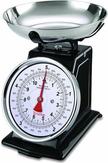 Terraillon Trad 500 Analog Kitchen Scale 50gr/5kg Black GR14477