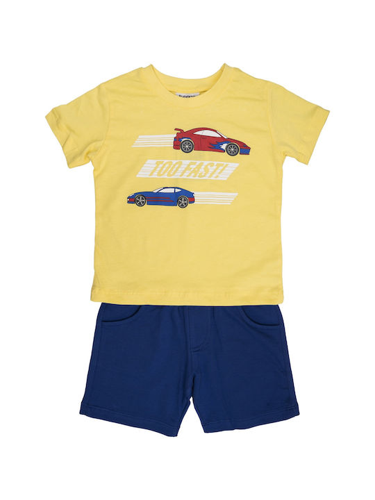 Trax Kids Set with Shorts Summer 2pcs Yellow