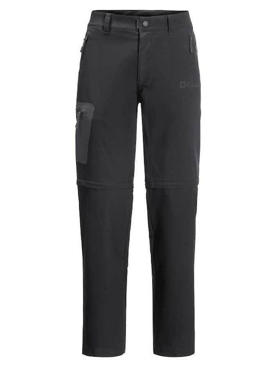 Jack Wolfskin Active Track Ανδρικό Μακρύ Παντελόνι Πεζοπορίας Γκρι