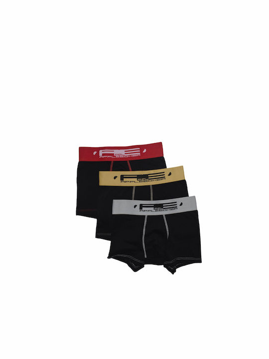 Apple Boxer Herren Boxershorts Black/Red 1Packung