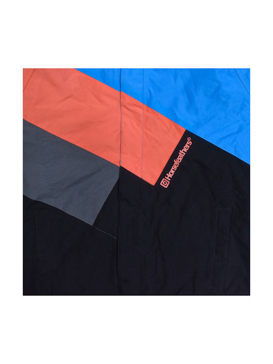 Wasserdicht Kinder Sportjacke Kurz mit Kapuze Blau