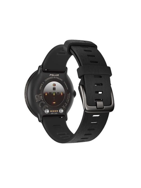 Polar Ignite 3 43mm Αδιάβροχο Smartwatch με Παλμογράφο (Titanium)