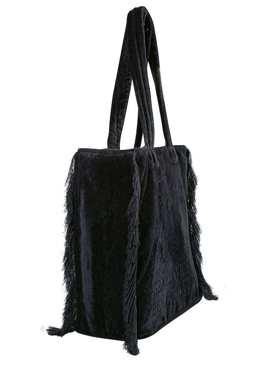 Greenwich Polo Club Black Fabric Beach Bag