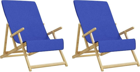 vidaXL Set 2 Hotel Face Towels 135x60 cm 400gsm Blue