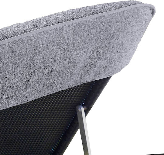 vidaXL Σετ 6 Ξενοδοχειακές Πετσέτες Προσώπου 135x60 εκ. Γκρι Βάρους 400gsm