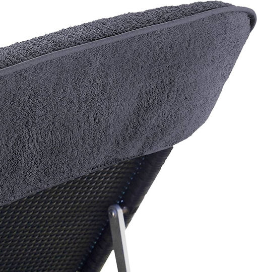 vidaXL Set 4 Hotel Face Towels 135x60 cm 400gsm Charcoal