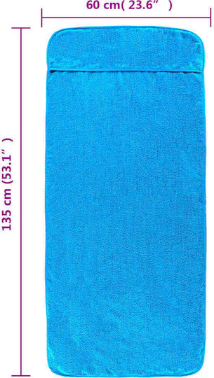 vidaXL Set 2 Hotel Face Towels 135x60 cm 400gsm Turquoise
