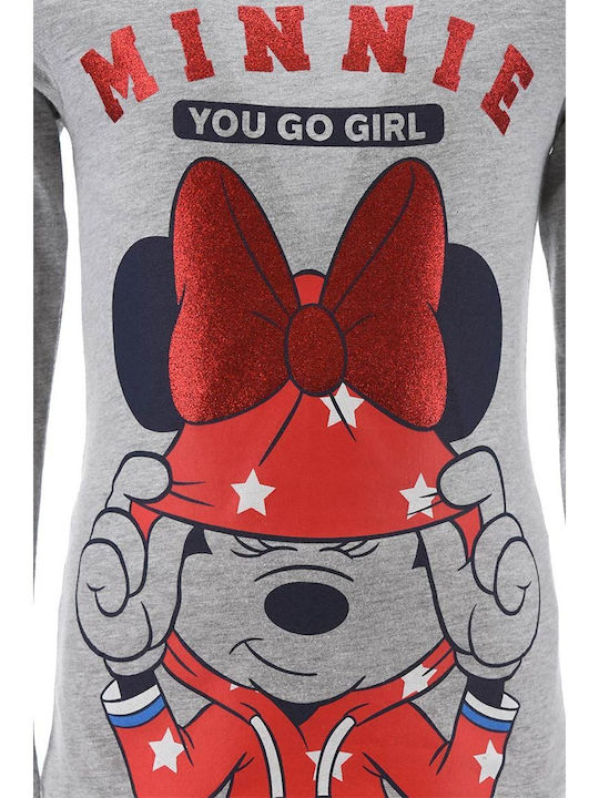 Disney Детска пижама Зимна Сив Minnie