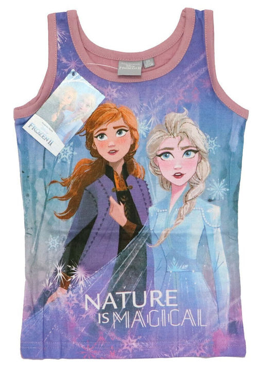 Disney Παιδική Πιτζάμα Καλοκαιρινή Ροζ Frozen