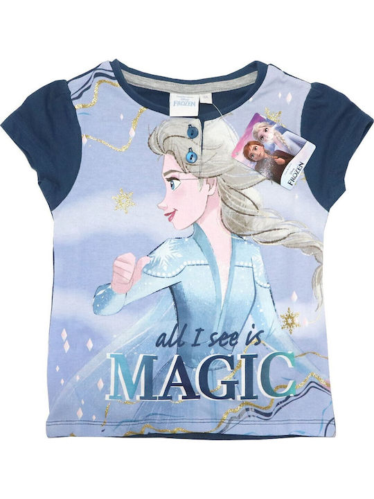 Disney Kids' Pajamas Summer Navy Blue Frozen