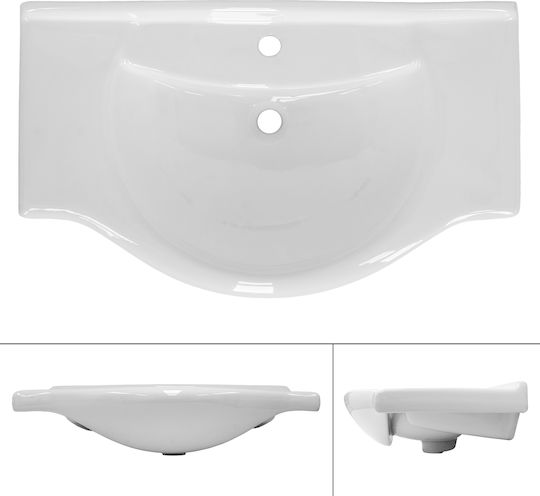 ML-Design Inset / Countertop Sink Ceramic 86x21.5x51.5cm White