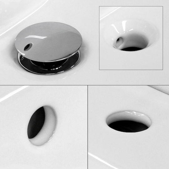 ML-Design Inset / Countertop Sink Ceramic 86x21.5x51.5cm White