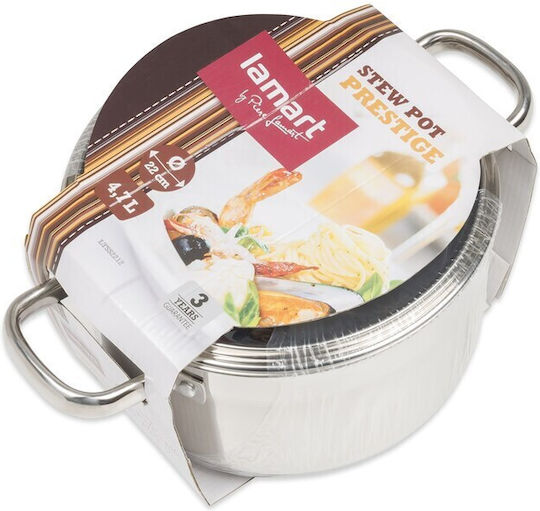 Lamart Prestige Βαθιά Ανοξείδωτη Κατσαρόλα 4.7lt / 22cm Lamart Prestige Βαθιά Ανοξείδωτη Κατσαρόλα 4.7lt / 22cm