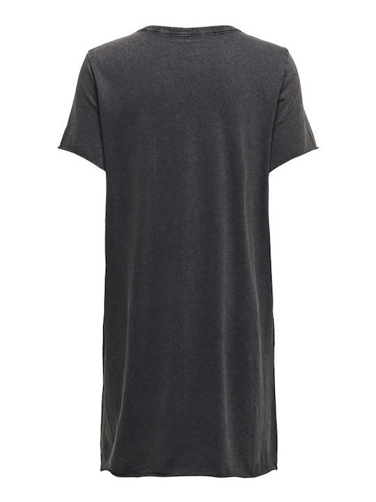 Life Καλοκαιρινό Mini T-shirt Φόρεμα Black Lotus