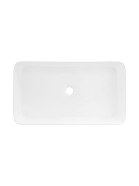 ML-Design Aufgesetztes Waschbecken Keramik 68x38x12cm Weiß