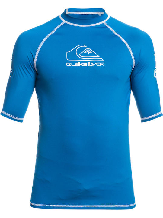 Quiksilver On Tour UPF 50 Ανδρική Κοντομάνικη Αντηλιακή Μπλούζα Μπλε