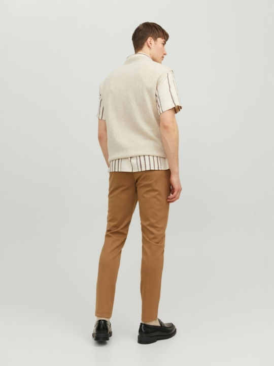 Jack & Jones Men's Trousers Chino Elastic Brown