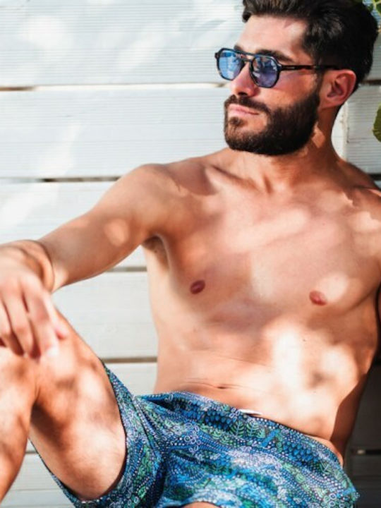 Ανδρικό Μαγιό Σορτς Πολύχρωμο με Σχέδια