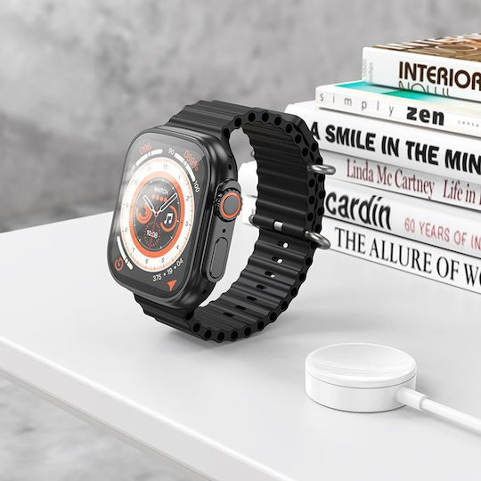 Hoco Y12 Ultra Smartwatch με Παλμογράφο (Μαύρο)