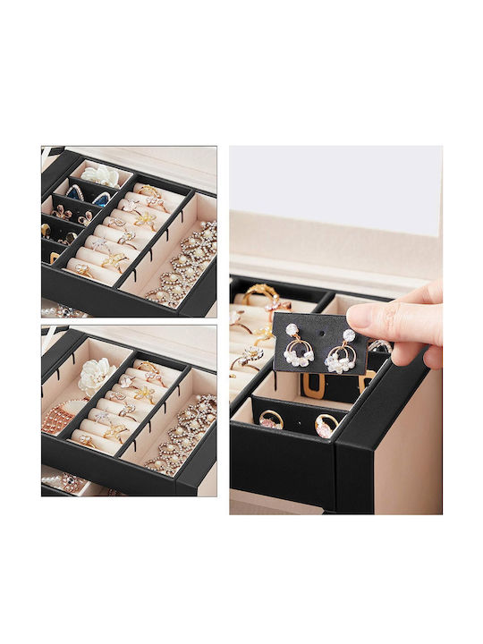 Songmics Jewelry Bust with Drawer & Mirror 17.5x22.5x16.5cm