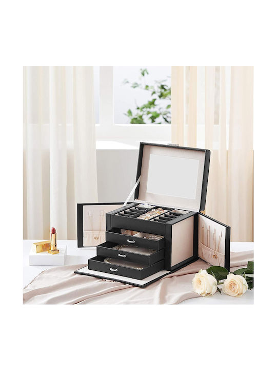 Songmics Jewelry Bust with Drawer & Mirror 17.5x22.5x16.5cm