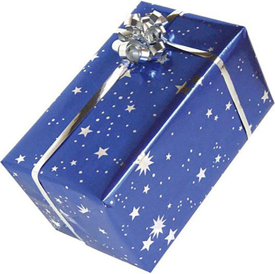 Clairefontaine Christmas Wrapping Paper for Gift Blue 1cm.
