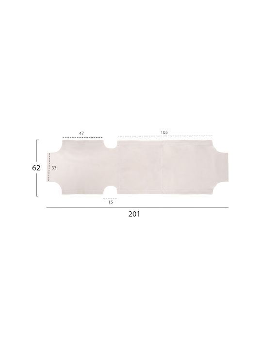 HomeMarkt Sunbed Cover White 201x62cm