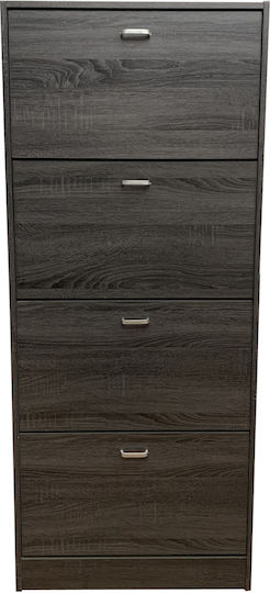 Ξύλινη με 4 Ράφια Καφέ 63x24x150cm 63-35280-30 Ξύλινη με 4 Ράφια Καφέ 63x24x150cm 63-35280-30