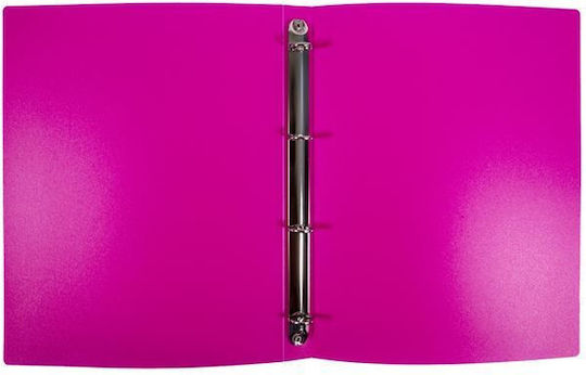 Officenet Mappe mit 4 Ringen für Papier A4 Rosa Ordner 1Stück