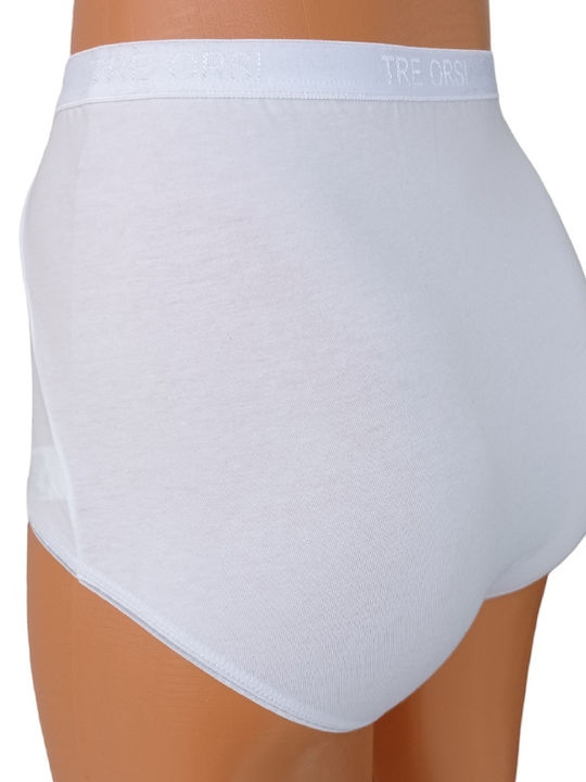 Hochtailliert Damen Slip Weiß