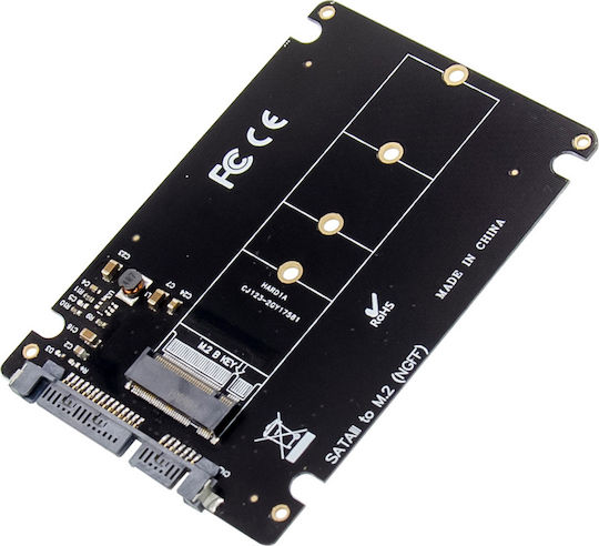 Powertech Erweiterungskarte U.2 2,5" auf M.2 B & M NGFF Schwarz (ST526)