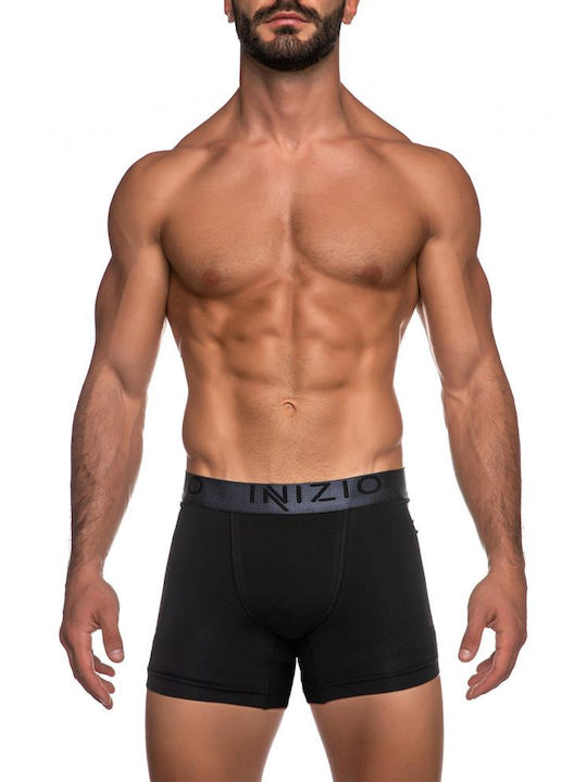 Inizio Herren Boxershorts Black/Anthracite Metallic 2Packung