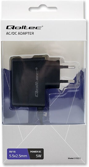 Qoltec Universal Φορτιστής Laptop 5V 1A με Αποσπώμενο Καλώδιο Τροφοδοσίας