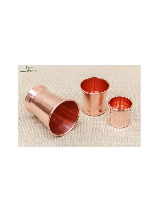Glas Wasser aus Kupfer in Rose Gold Farbe 400ml