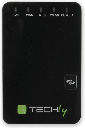 Techly I-WL-REPEATER2 WiFi Extender Single Band (2.4GHz) 300Mbps με 2 Ethernet